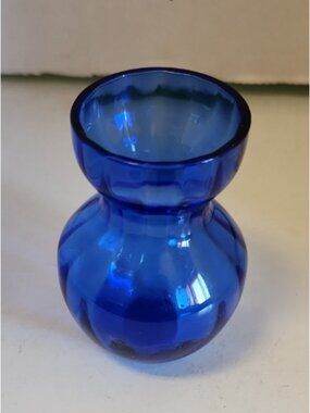 Cobalt Blue Glass Bulb Vase